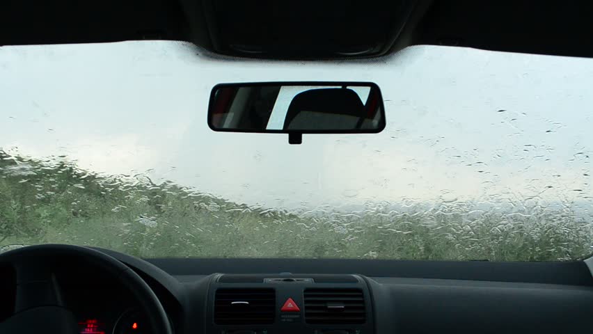 Slow Car Wipers Video From Inside The Car During A ...