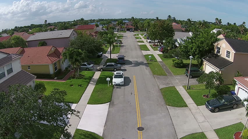 Middle Class Homes In Florida Aerial View Stock Footage Video 9035080