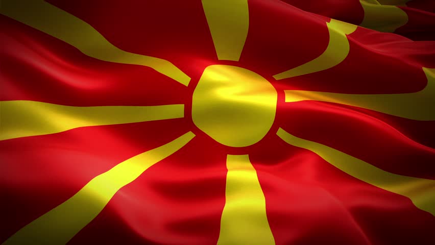 Macedonia Flag waving ...