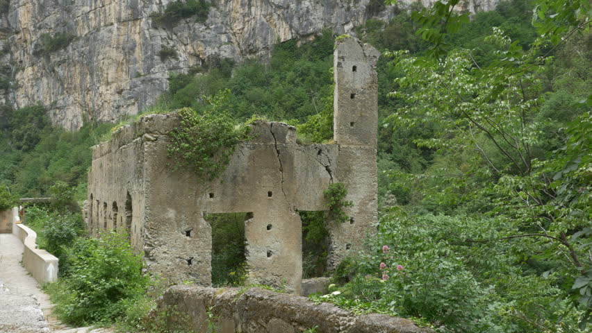 Abandoned Factory On Path In La Valle Dei Mulini, Amalfi Coast, Italy ...