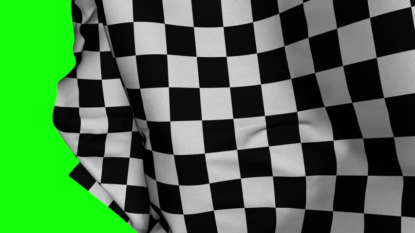 Chequered Flag Waving In The Wind Part Of A Series 4K Resolution 