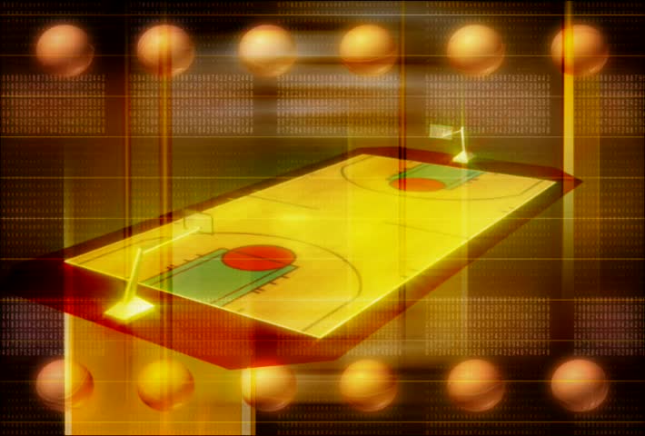Animation Of An Interactive Basketball Court Stock Footage Video