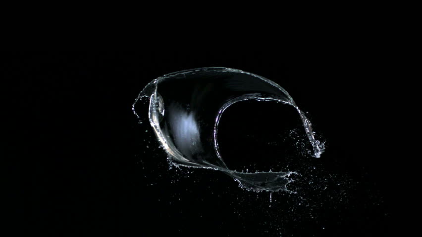 Water Splash Against Black Drop Stock Footage Video 1877896 Shutterstock