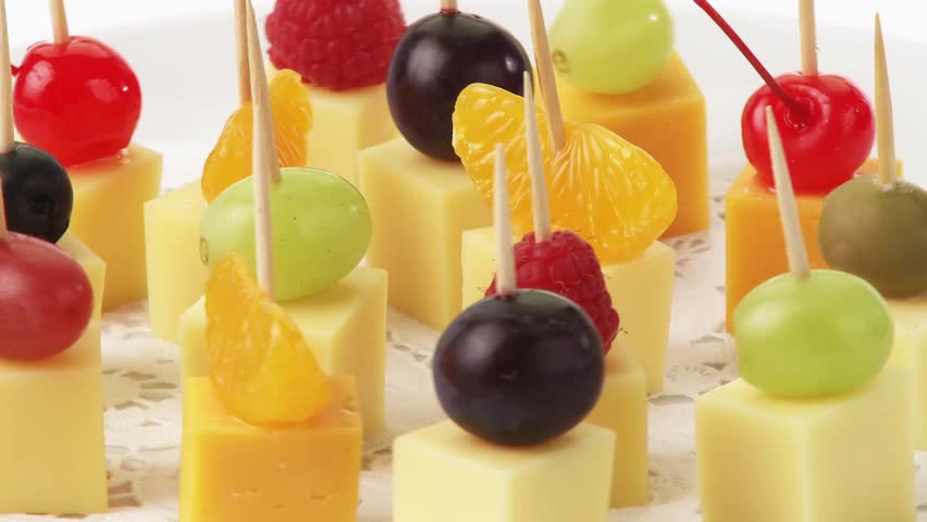 cheese and fruit sticks