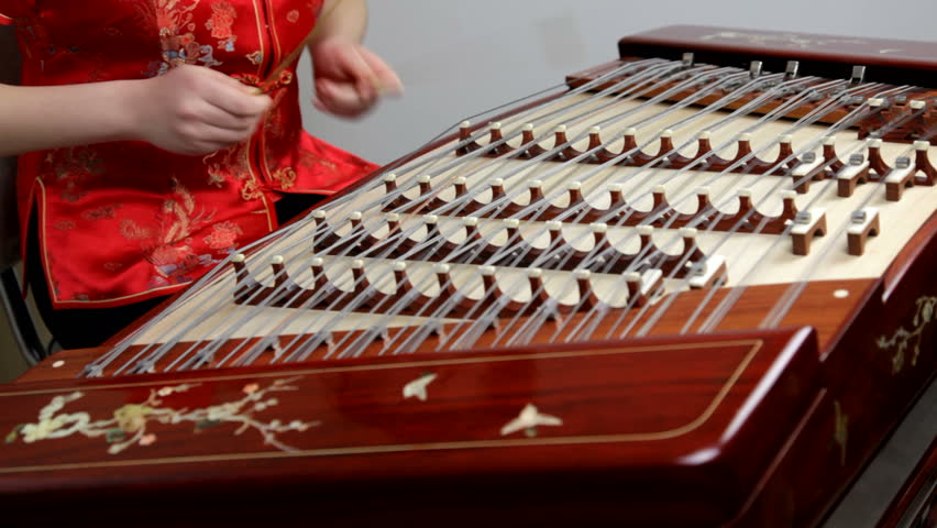 Yangqin, An Ancient Chinese Musical Instrument. Stock Footage Video ...