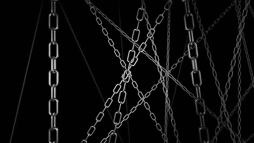 Chains Horror Background Strobe Light Effect Looping Stock Footage