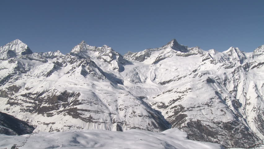 Alp+Peak Mountain Peak. Shot on a beautifully clear day high in the Swiss Alps ...