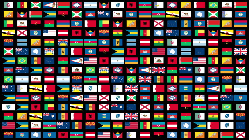 Flags Of The World Animation Stock Footage Video 3407192 - Shutterstock