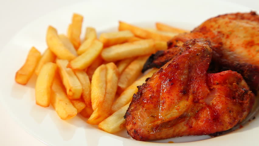 Chicken And Chips Stock Footage Video 3961057 - Shutterstock