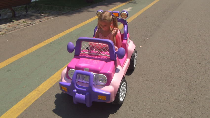 driving a toy car