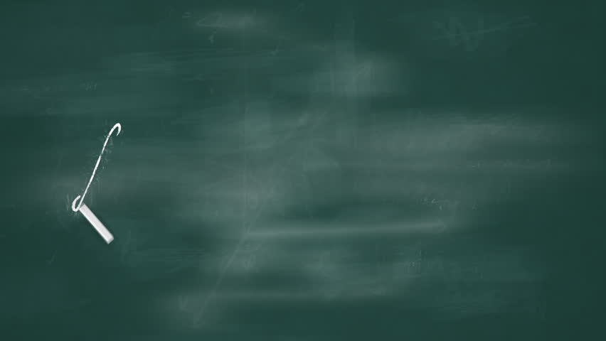 Chalk writing animation clip