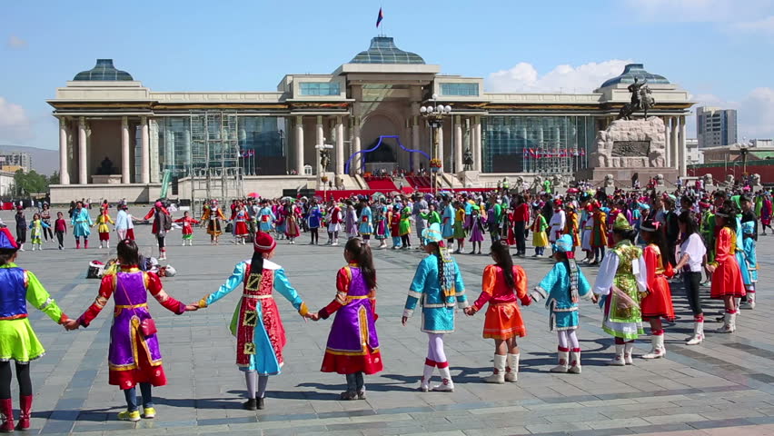 ULAANBAATAR, MONGOLIA - JULY 2013: Naadam Festival Celebration At