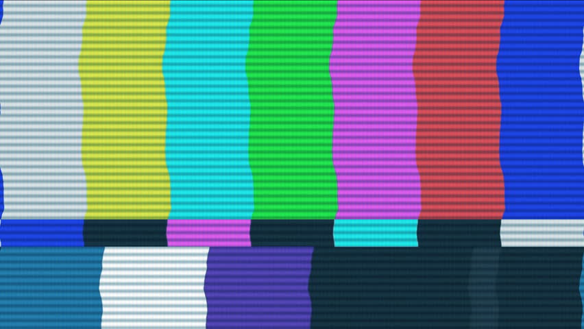 Tv Color Bars With Snow And Noise Stock Footage Video