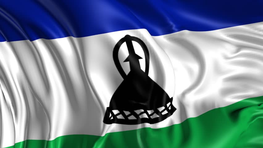 Flag Of Lesotho Beautiful D Animation Of The Lesotho Flag With Alpha