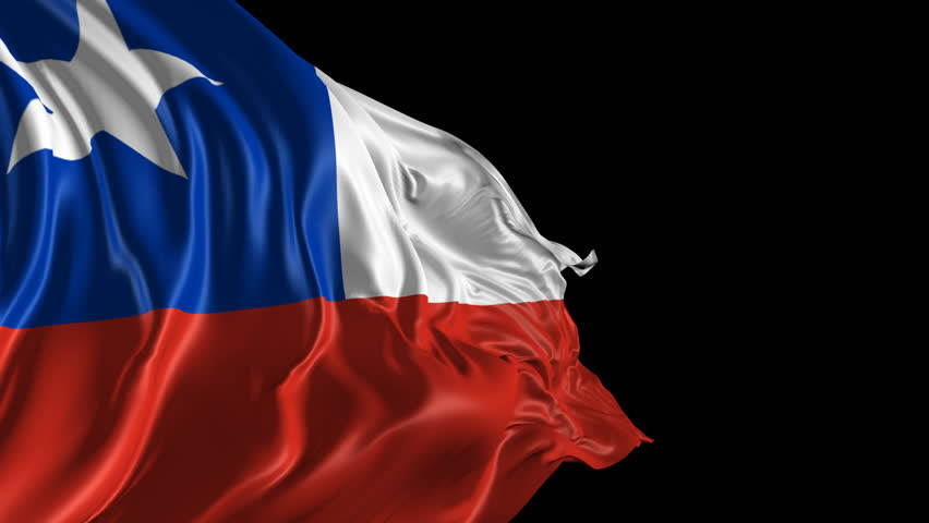 Flag Of Chile Beautiful 3d Animation Of Chile Flag With Alpha Channel