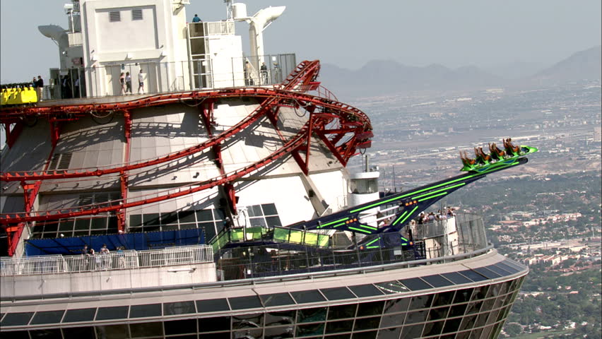 hotel in las vegas with roller coaster on top