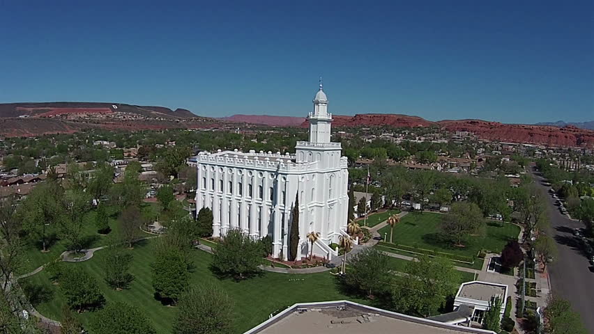 St George Utah Apr 2014 Aerial Red Rock St George Utah Mormon Lds