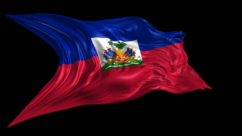 Flag Of Haiti Beautiful 3d Animation Of Haiti Flag With Alpha Channel