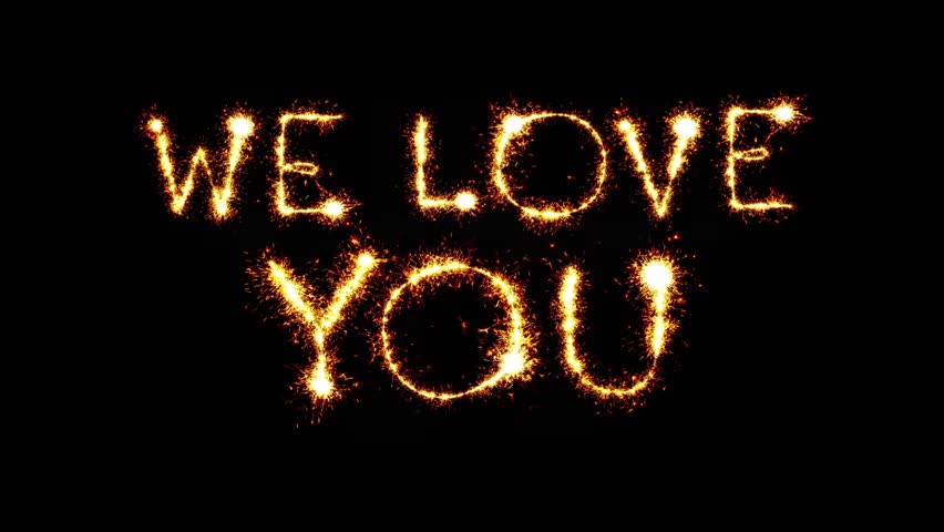 We Love You. Sparkler Animation. Stock Footage Video 6383150 - Shutterstock