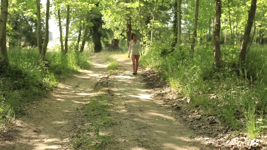 Sexy Woman Walking On A Countryside Road Tracking Shot Stock Footage Video 6475064 Shutterstock 