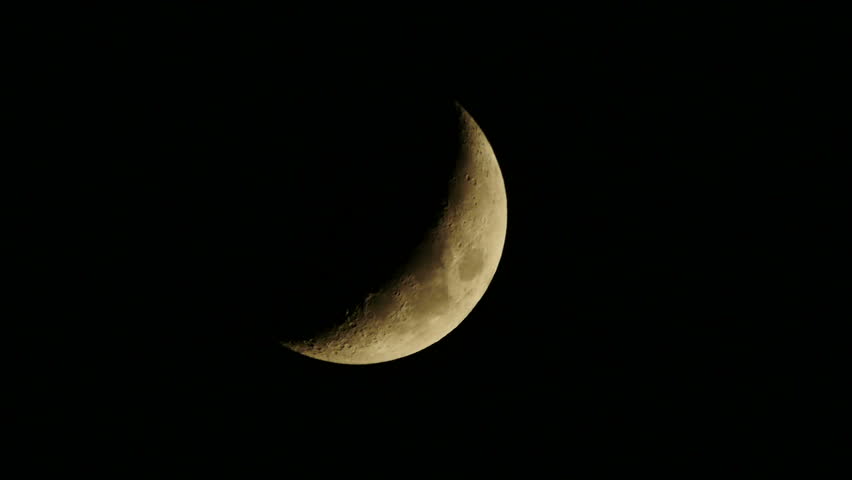 A Realtime Shot Of The Full Moon On A Cloudy Night. Not Computer