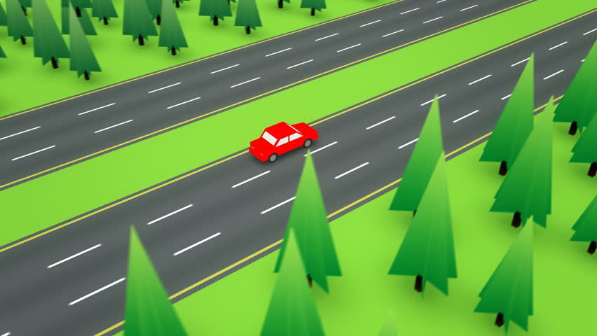 Loopable Cartoon Road Scene Stock Footage Video 4340339 - Shutterstock