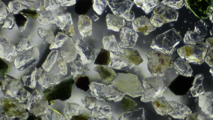 Fine Beach Sand Under Microscope 100x Stock Footage Video 6966715