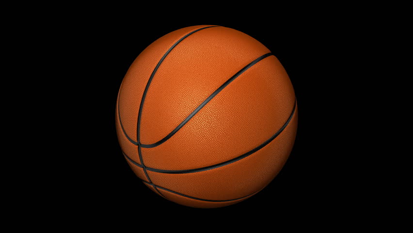 Photorealistic Basketball On A Black Background. Alpha Channel Included
