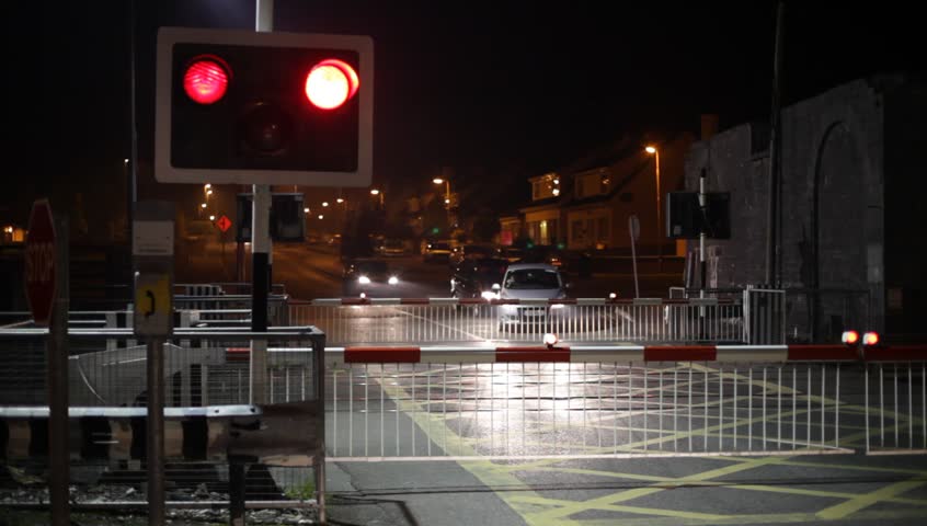 Train Passing Cars At Night Stock Footage Video 6436364 - Shutterstock