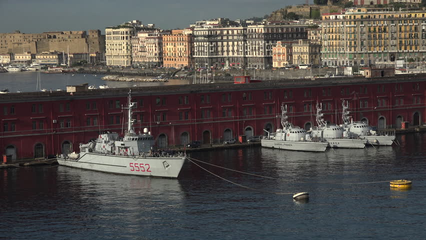 Naples Italy Sept 2014 Naples Italy Navy Coast Guard Ships In Port Naples Is One Of The 