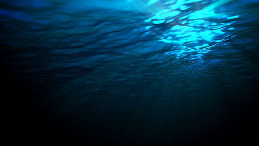 Beautiful marine Background. Underwater scene with light ...