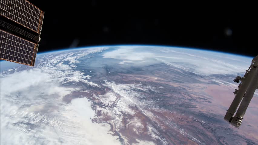 International Space Station ISS Earth View From Space, Iran To India. Stock Footage Video ...