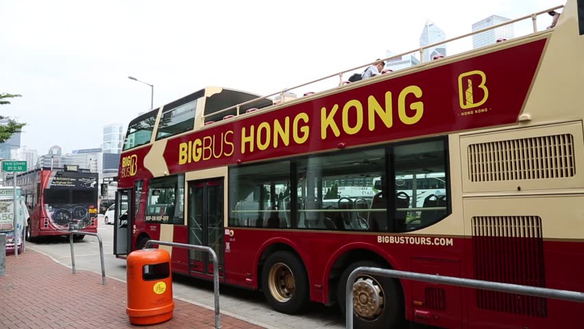 HONG KONG - CIRCA JUNE, 2014: Buses The Company Big Bus Tours Hong Kong ...