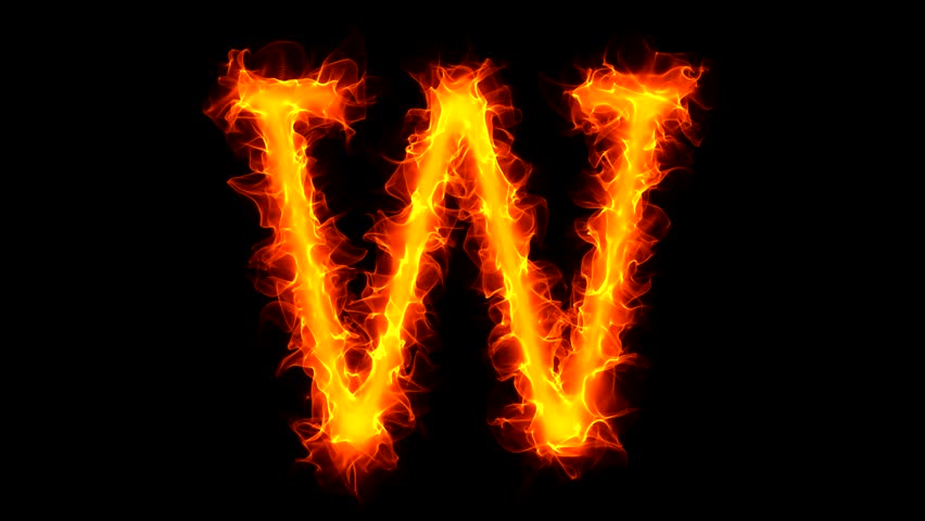 Letter W On Fire Stock Footage Video 1045033 - Shutterstock