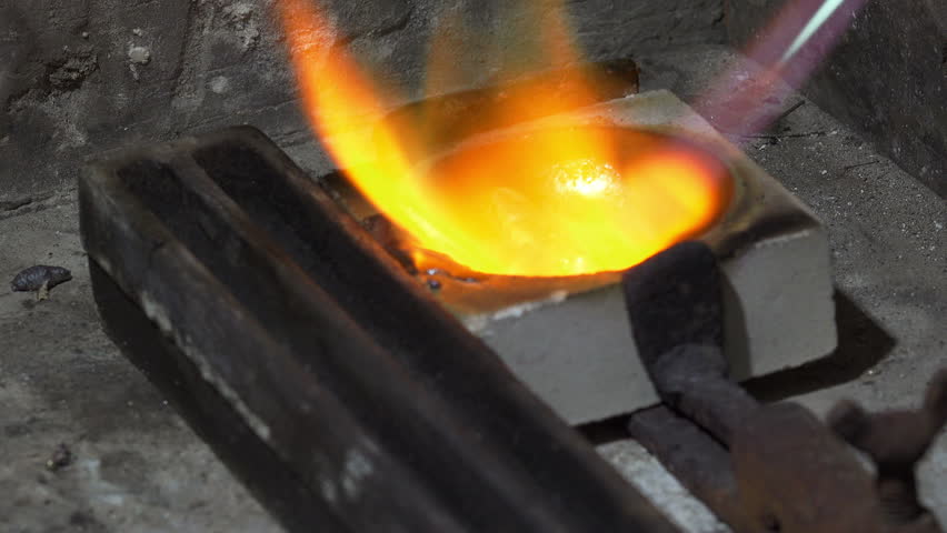 Goldsmith Melting Gold. Stock Footage Video 2733122 - Shutterstock