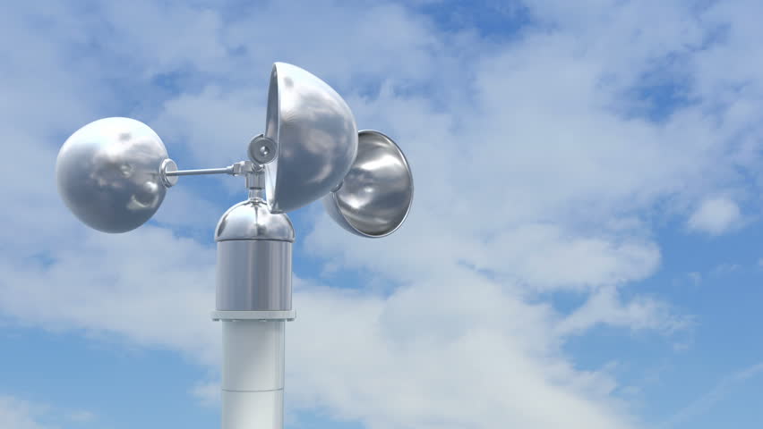 Anemometer, Wind Speed Measuring Device On White Background Stock ...