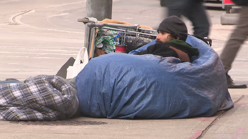 Toronto, Ontario, Canada January 2015 Desperate Homeless People Living ...