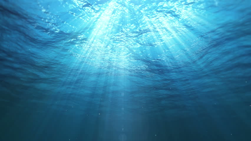 4K - Quality Looping Animation Of Ocean Waves From Underwater, Diving ...