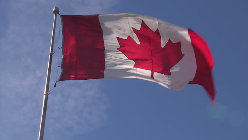 Close-up Of Canadian Flag Flapping In Front Of Parliament Of Ottawa ...