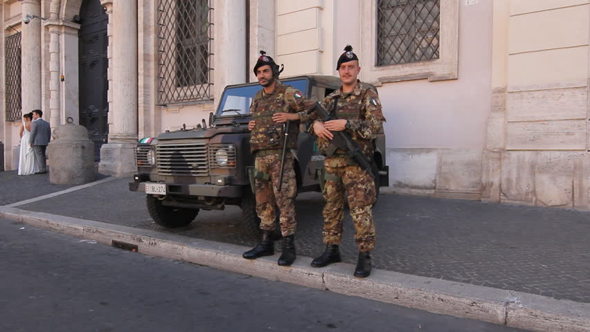 ROME, ITALY On MAY 29th: Italian Soldiers In Piazza Navona, Rome, Italy ...