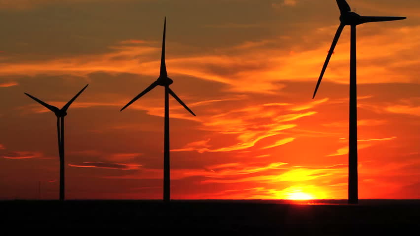 Wind Turbines At Sunset Stock Footage Video 1300501 - Shutterstock