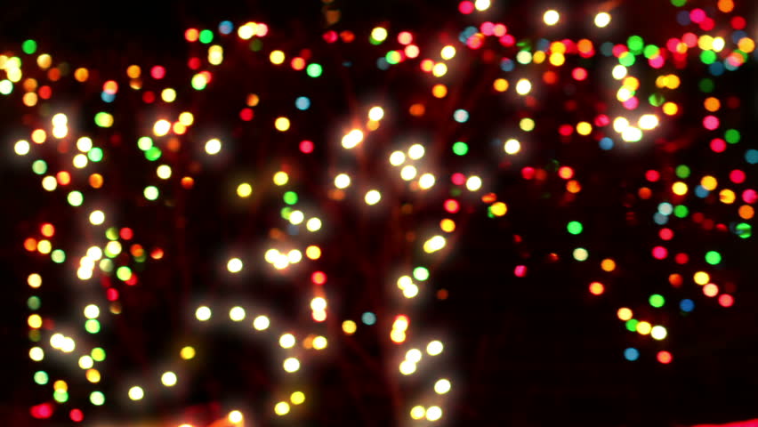 Blurred Colorful Christmas Lights On Black Background With Varying Fade ...