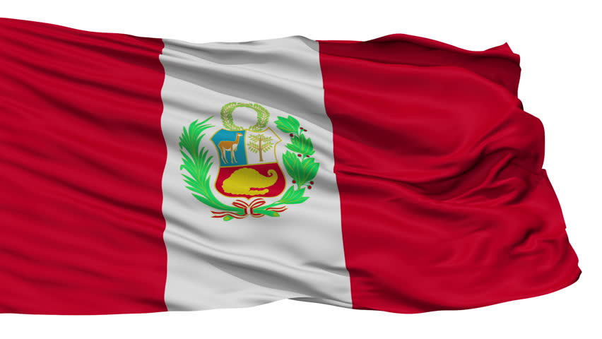 Flag Of Peru Beautiful 3d Animation Of Peru Flag With Alpha Channel ...