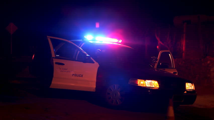 Police Car Lights Flashing Stock Footage Video 1763132 - Shutterstock