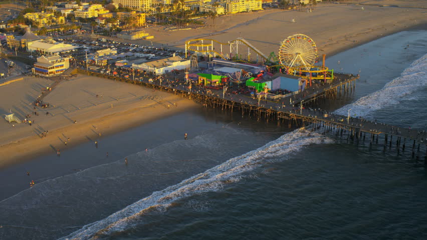 Aerial View Of The Santa Monica Pier On January 1, 2012. Aerial View Of ...