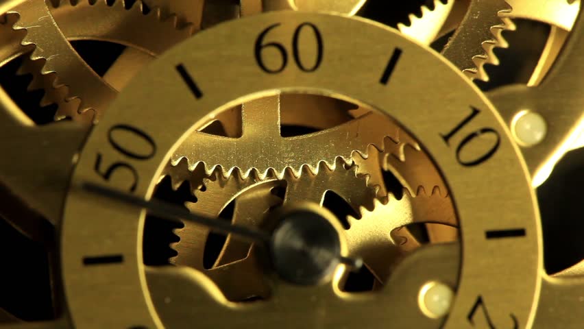 Clock Minute, Second And Hour Hands Moving Fast. Animated Clock In ...