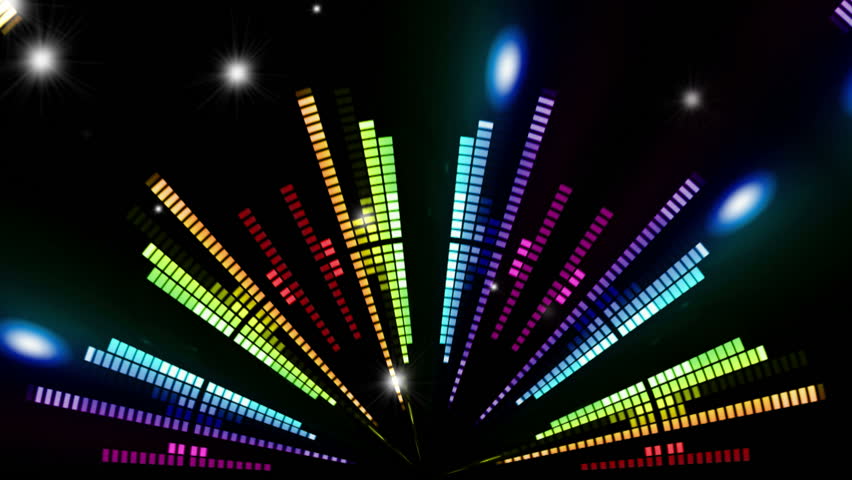 Sound Graphic Equalizer Rainbow Particle Style 23 Stock Footage Video ...