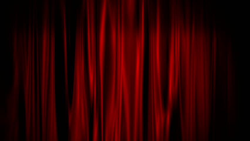 Classic Deep Red 3D Curtain Moving Slow - Computer Generated - Looped ...