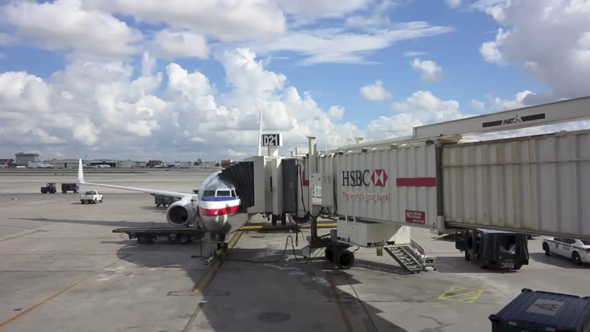 miami, florida - circa august 2012: airplane in the new