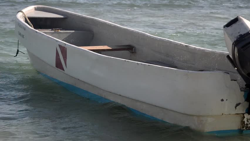 Small Boat On The Ocean Stock Footage Video 3529397 - Shutterstock